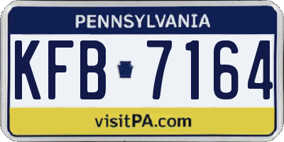 PA license plate KFB7164