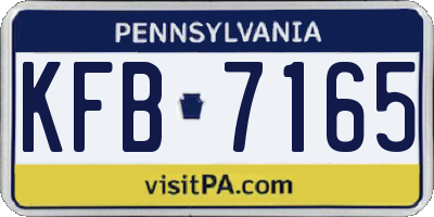 PA license plate KFB7165