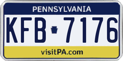 PA license plate KFB7176