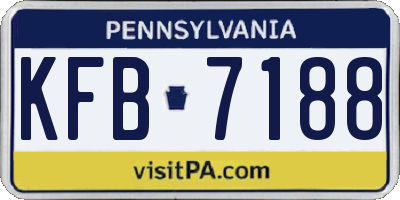 PA license plate KFB7188