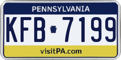 PA license plate KFB7199