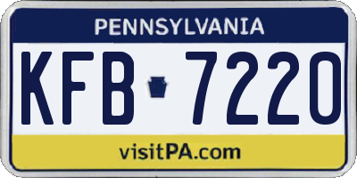 PA license plate KFB7220
