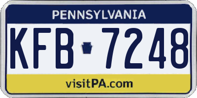 PA license plate KFB7248
