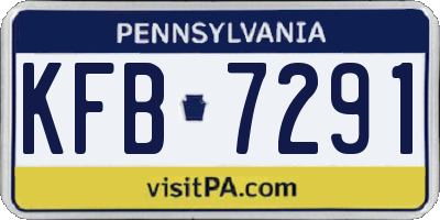PA license plate KFB7291