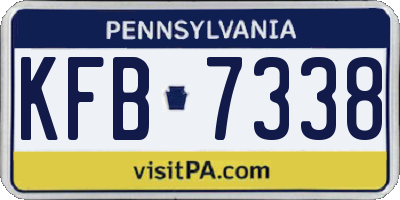 PA license plate KFB7338