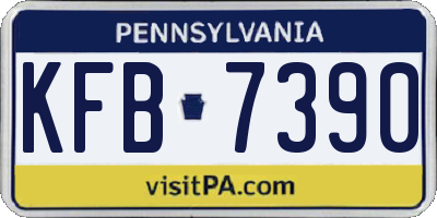 PA license plate KFB7390