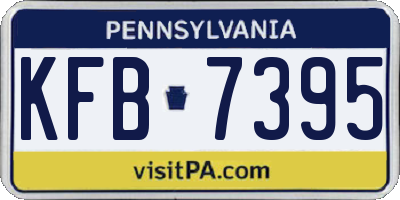 PA license plate KFB7395