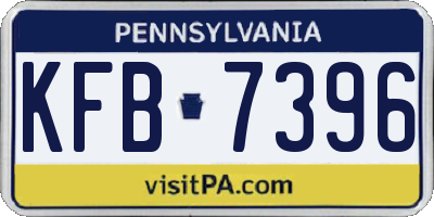 PA license plate KFB7396