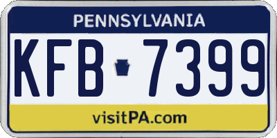 PA license plate KFB7399