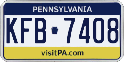 PA license plate KFB7408
