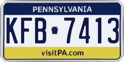 PA license plate KFB7413