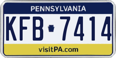 PA license plate KFB7414