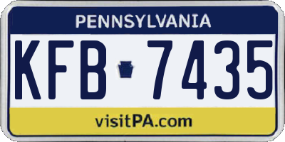 PA license plate KFB7435