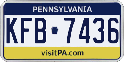 PA license plate KFB7436