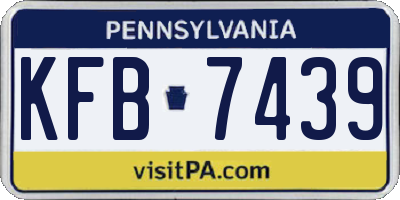 PA license plate KFB7439