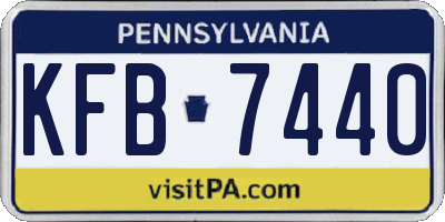 PA license plate KFB7440