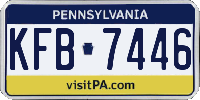 PA license plate KFB7446