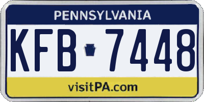 PA license plate KFB7448