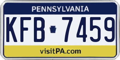 PA license plate KFB7459