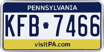PA license plate KFB7466