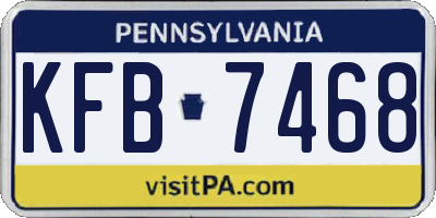 PA license plate KFB7468