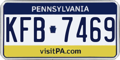 PA license plate KFB7469