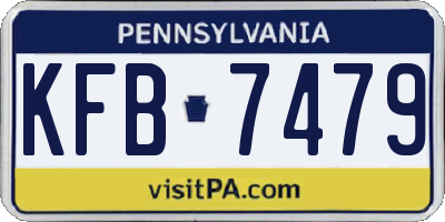 PA license plate KFB7479