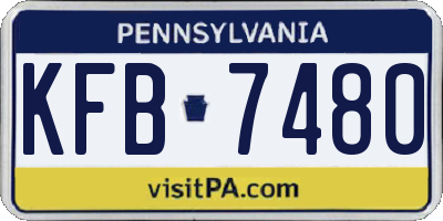 PA license plate KFB7480