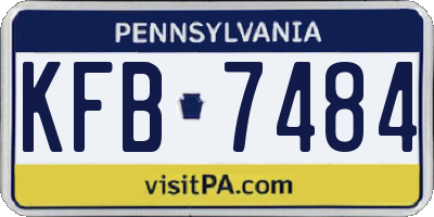 PA license plate KFB7484
