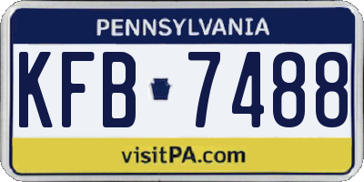 PA license plate KFB7488