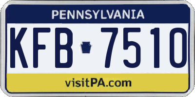 PA license plate KFB7510