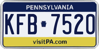 PA license plate KFB7520