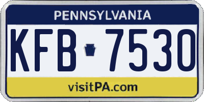 PA license plate KFB7530