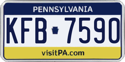 PA license plate KFB7590
