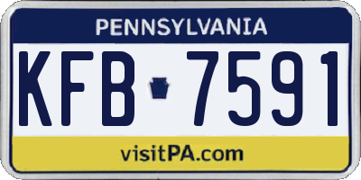 PA license plate KFB7591