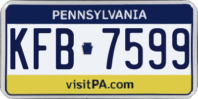 PA license plate KFB7599