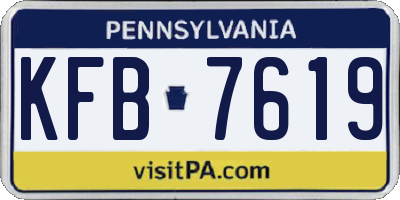 PA license plate KFB7619