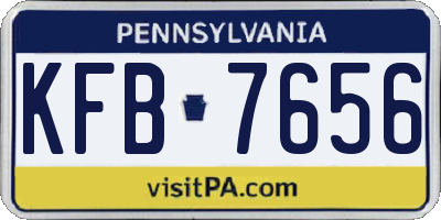PA license plate KFB7656