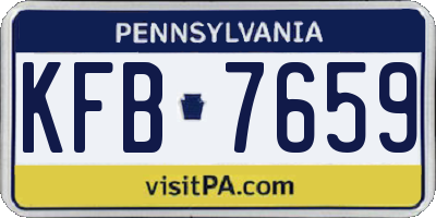 PA license plate KFB7659