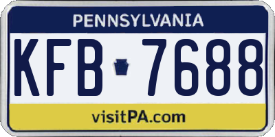 PA license plate KFB7688