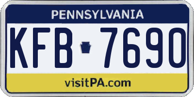 PA license plate KFB7690