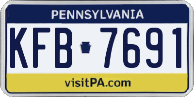 PA license plate KFB7691