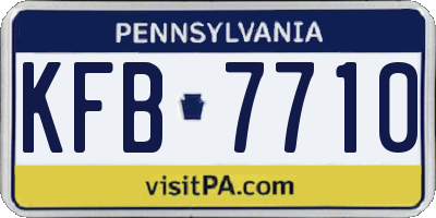 PA license plate KFB7710