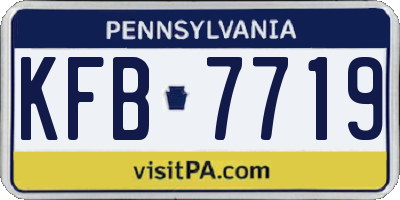 PA license plate KFB7719