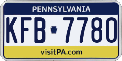 PA license plate KFB7780