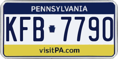 PA license plate KFB7790