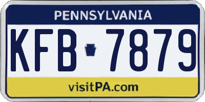 PA license plate KFB7879