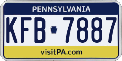 PA license plate KFB7887