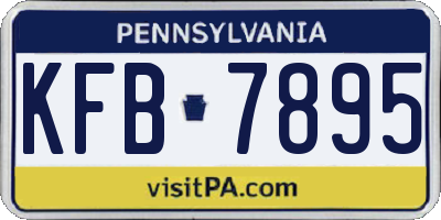 PA license plate KFB7895