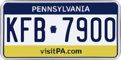 PA license plate KFB7900